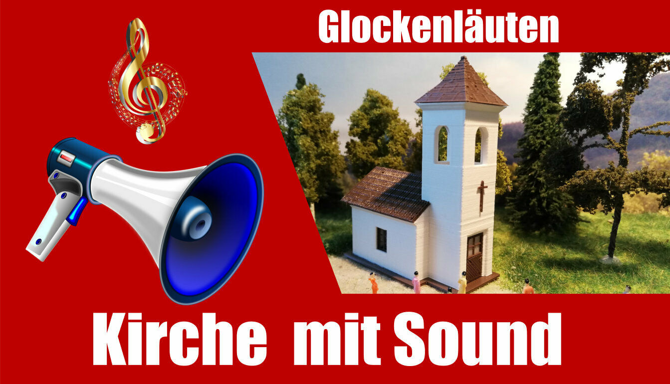 Kirche mit Sound Fertigmodell mit Soundmodul Spur N Kirchenglocken